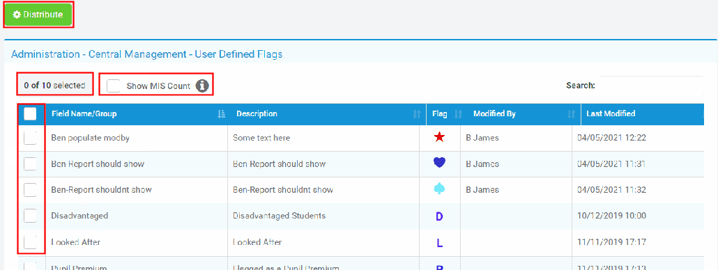 How To Distribute User Defined Flags - Bromcom